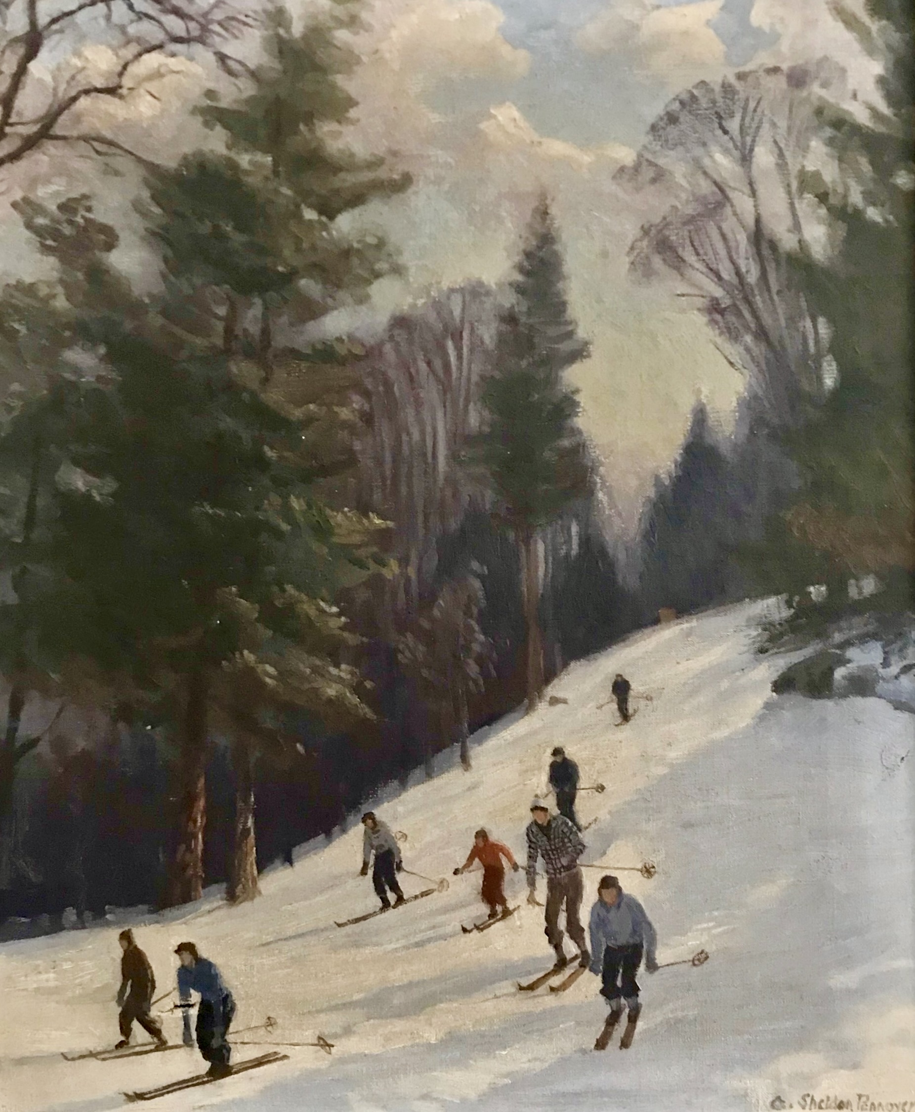 Painting of the School Forest Ski Hill